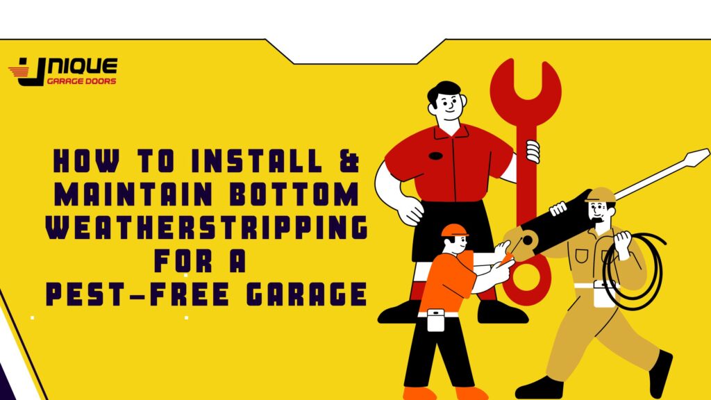 How to Install & Maintain Bottom Weatherstripping for a Pest-Free Garage